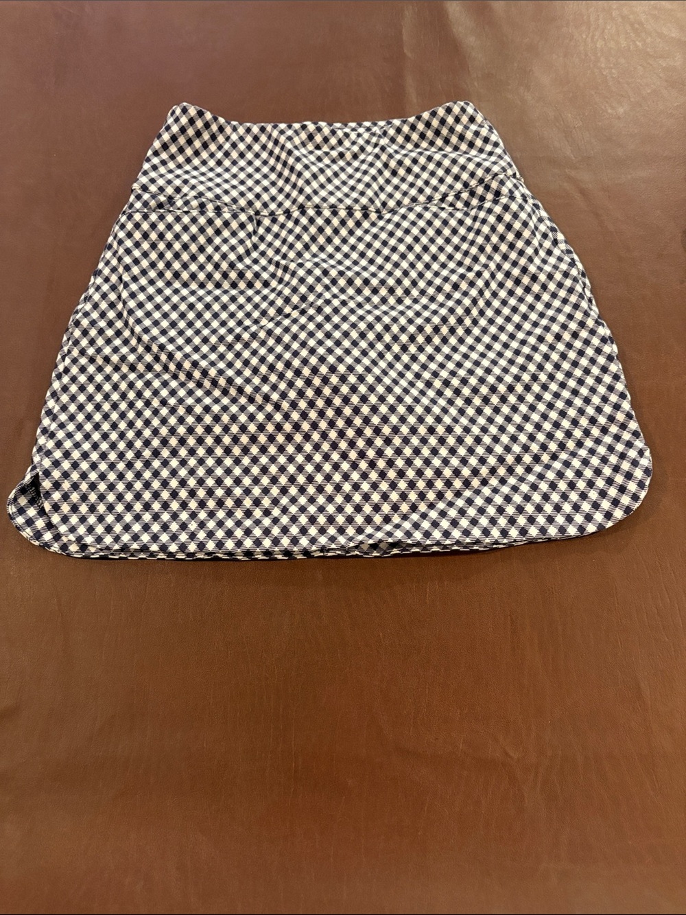 Lady Hogan Women’s Navy and White Gingham A-Line Golf Skirt